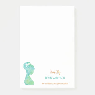 Wasserfarbener Haartrockner Personalisierter Salon Post-it Klebezettel