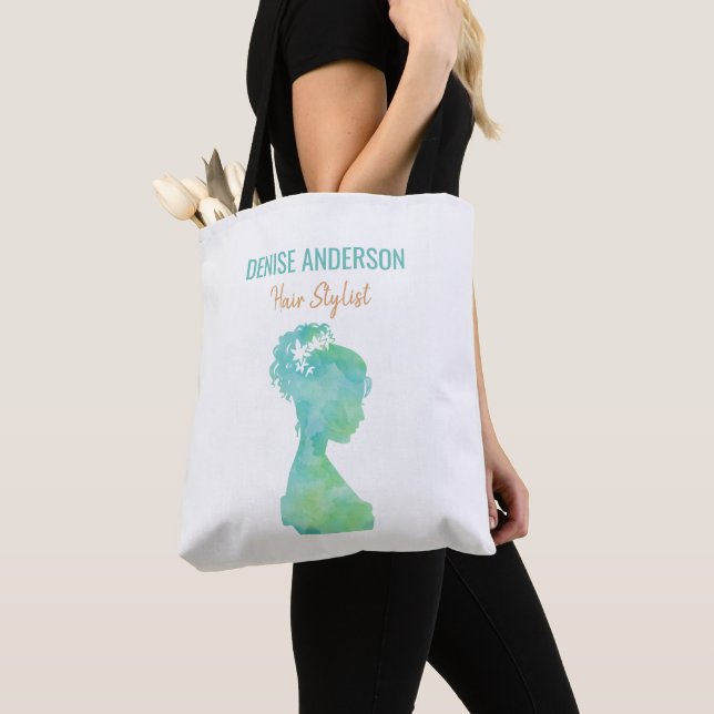 Wasserfarbener Haartrockner Personalisierter Salon Tasche (Von Nahem)