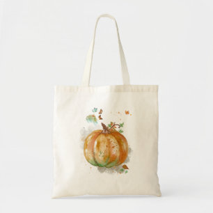 Wasserfarbener handgemalter Pumpkin Tragetasche