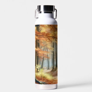Wasserfarbener Herbstwald: Lebhafter Fall Art Trinkflasche