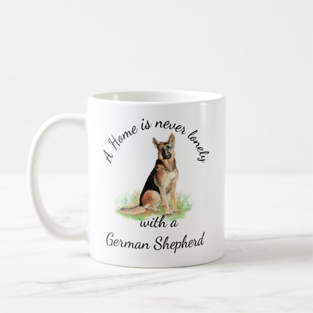 Wasserfarbener Hundehund Tier Kaffeetasse (Links)