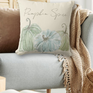 Wasserfarbener Kürbisgewürz Kissen