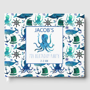 Wasserfarbener Oktopus Gästebuch