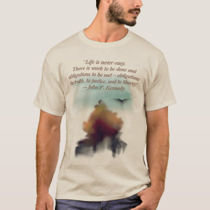 Wasserfarbener Pine Tree Fliegender Adler Landscha T-Shirt