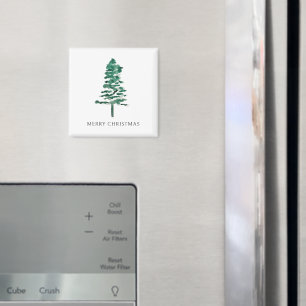 Wasserfarbener Pine Tree Moderne Weihnachten Magnet