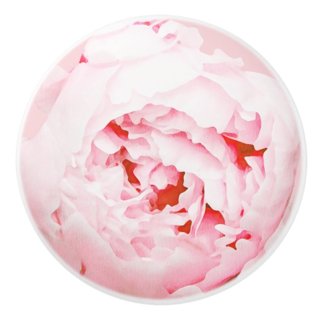 Wasserfarbener Rosa Keramik Keramikknauf (Vorderseite)