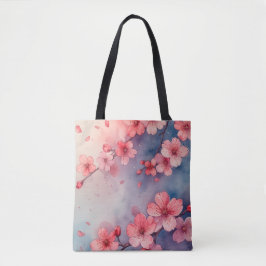 Wasserfarbener Rosa Sakura Tasche