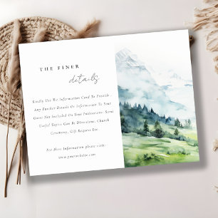 Wasserfarbener Schneeberg Landschaft Hochzeiten De Begleitkarte