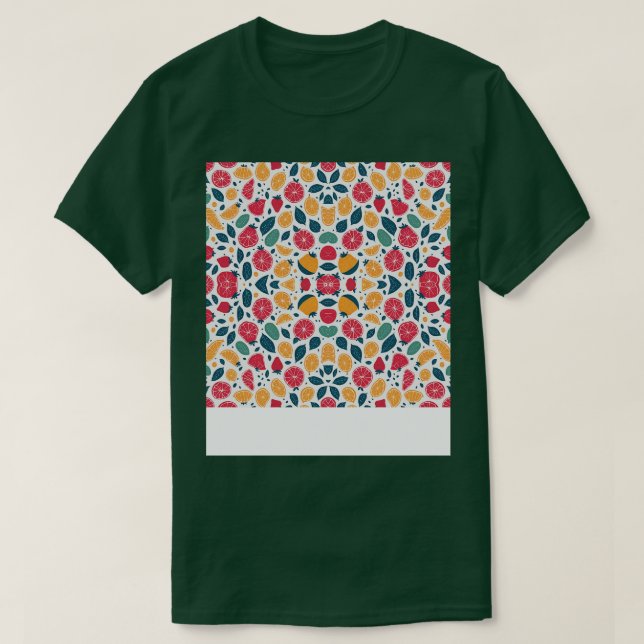 Wasserfarbener Sommer Früchte Gemusterter Sommerfr T-Shirt (Design vorne)