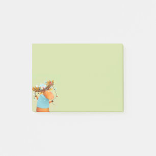 Wasserfarbener Spaß Moose Weihnachtsbaumleuchten Post-it Klebezettel