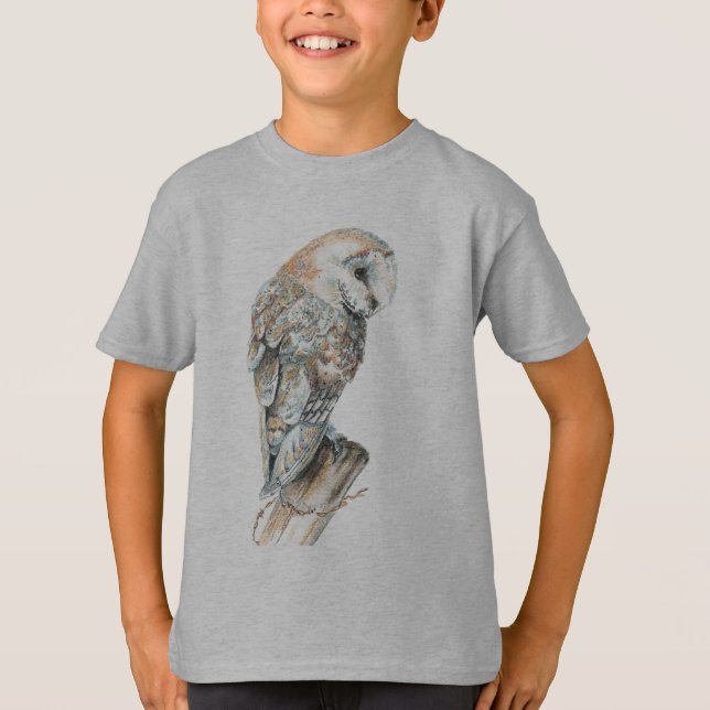Wasserfarbener Stall Vogelvögel Kunst T-Shirt (Vorderseite)