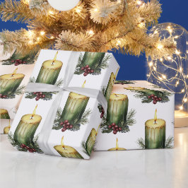 Wasserfarbener Urlaub Candle Festivals Illustratio Geschenkpapier