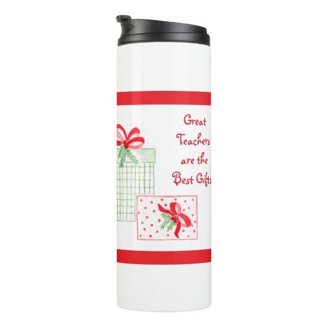 Wasserfarbener Urlaub Lehrer Beste Geschenke Thermosbecher (Nach rechts gedreht)