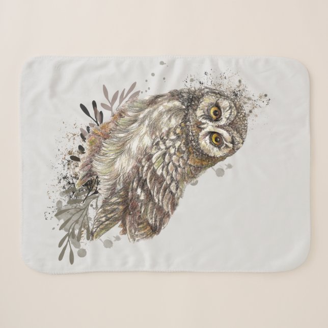 Wasserfarbener Vogel Vögel Natur Kunst, Dichtung u Sherpadecke (Vorderseite (Horizontal))
