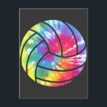 Wasserfarbener Volleyball-Spieler Hippie Colorful Postkarte<br><div class="desc">Rainbow Volleyball Graphic für Athleten. Waterfarbene Volleyball Spieler Hippie farbiges Design.</div>