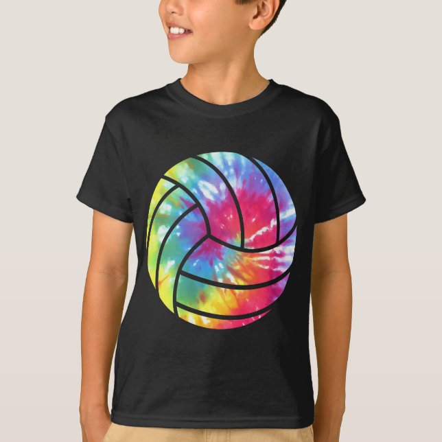 Wasserfarbener Volleyball-Spieler Hippie-Farbe T-Shirt (Vorderseite)