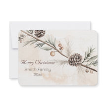 Wasserfarbener Weihnachtsbaum in neutraler Farbe