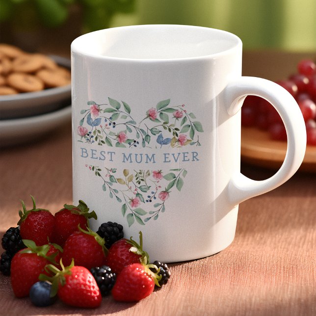 Wasserfarbenes Blumenherz Kaffeetasse (Von Creator hochgeladen)