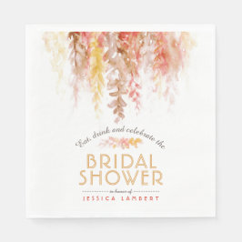 Wasserfarbenes Brautparty Serviette