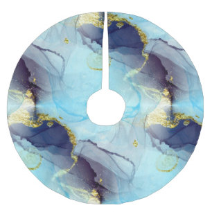Wasserfarbenes Daphonous Chic Elegante Polyester Weihnachtsbaumdecke