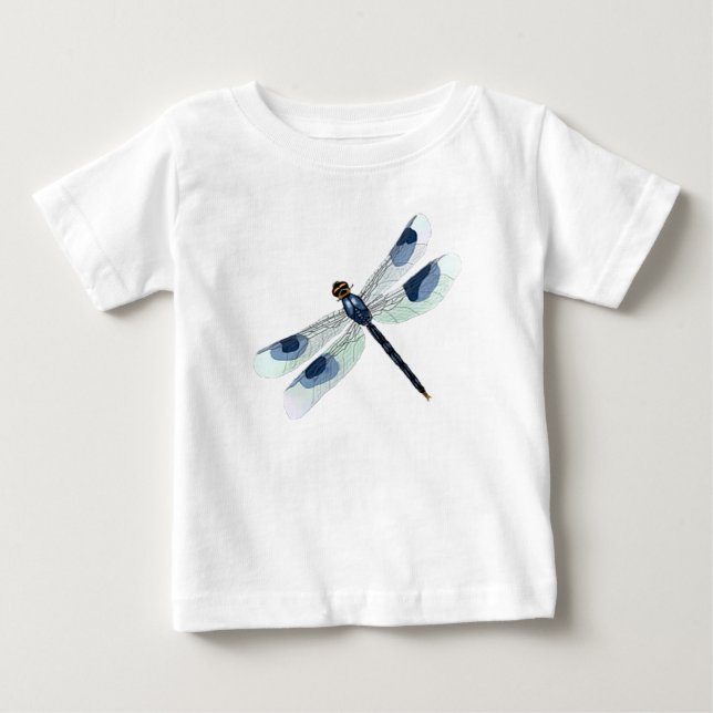 Wasserfarbenes Dragonfly-Shirt Baby T-shirt (Vorderseite)