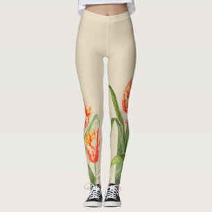 Wasserfarbenes Gelbes Papageien Leggings