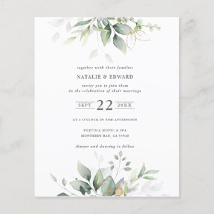 Wasserfarbenes Grüne Hochzeit Flyer