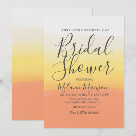 Wasserfarbenes Halloween-Brautparty Einladung