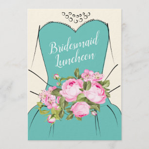 Wasserfarbenes handGezeichnet Floral Bouquet Braut Einladung