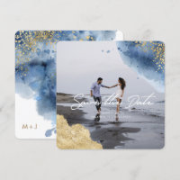 Wasserfarbenes himmlisches Foto Save the Date