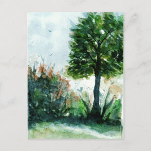 Wasserfarbenes Landschaftsbild Kunst, Dichtung und Postkarte