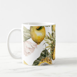 Wasserfarbenes, nahtloses Muster. Handgemalt Kaffeetasse