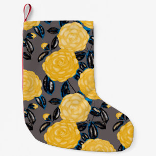 Wasserfarbenes nahtloses Muster mit Kamelien-Blume Kleiner Weihnachtsstrumpf