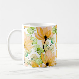 Wasserfarbenes nahtloses Muster mit magnolischen B Kaffeetasse