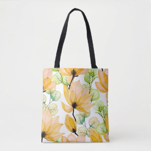 Wasserfarbenes nahtloses Muster mit magnolischen B Tasche