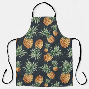 Wasserfarbenes nahtloses Muster mit reifer Ananas. Schürze