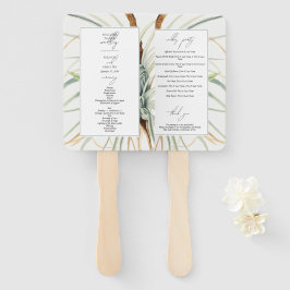 Wasserfarbenes neutrales Boho Botanisches Hochzeit Fächer