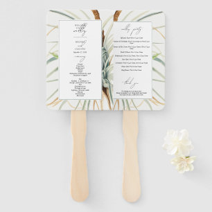 Wasserfarbenes neutrales Boho Botanisches Hochzeit Fächer