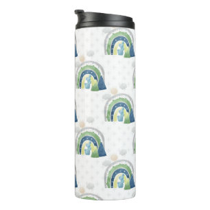 Wasserfarbenes Regenbogenmuster Thermosbecher