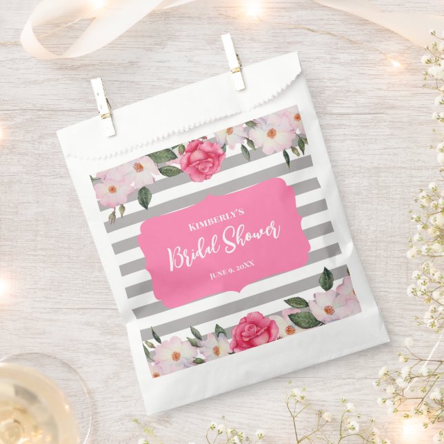 Wasserfarbenes, rosa Brautparty Geschenktütchen (Ausgeschnitten)