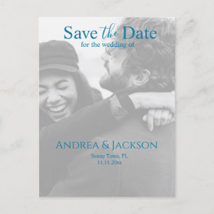 Wasserfarbenes Segelboot Save the Date Foto Postkarte