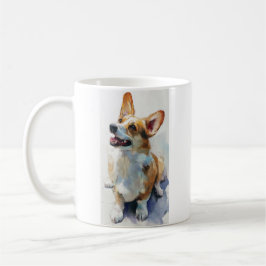 Wasserfarbenes Welsh Pembroke Corgi Kaffeetasse