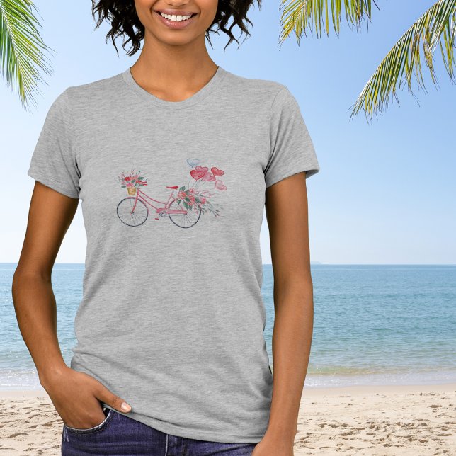 Wasserfarbenfahrrad & Balloons T-Shirt (Von Creator hochgeladen)