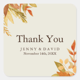 Wasserfarbenfall Danke Stickers