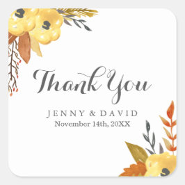 Wasserfarbenfall Danke Stickers