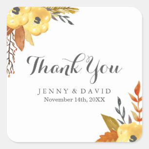 Wasserfarbenfall Danke Stickers