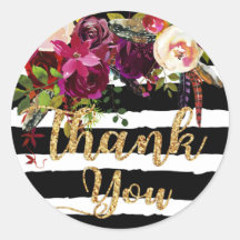 Wasserfarbenfall Flora Modernes Hochzeitslabel