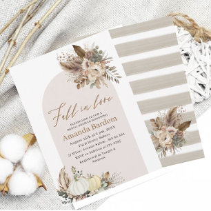 Wasserfarbenfall Liebe Beige Blume Pumpkin brida Einladung