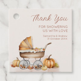Wasserfarbenfall Pumpkin Baby Dusche Geschenkanhänger