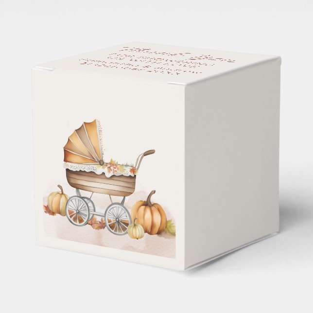 Wasserfarbenfall Pumpkin Baby Dusche Geschenkschachtel (Vorderseite)